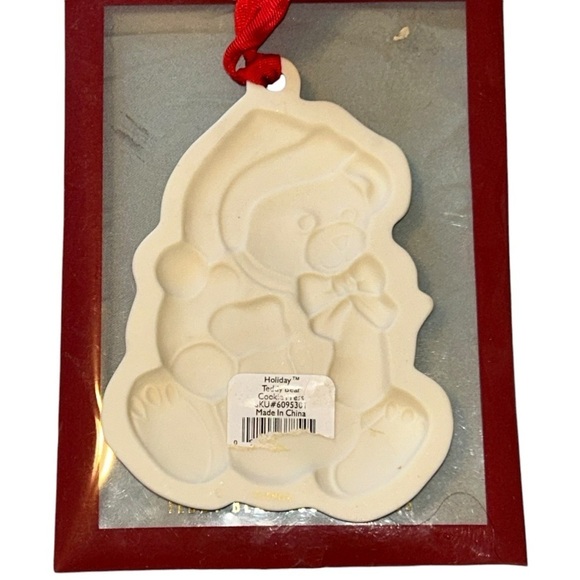 Lenox Teddy Bear Holiday Cookie Press Ornament With Package - Picture 4 of 4